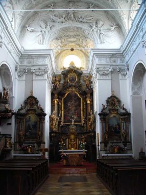 St Wenceslas Curch, Letohrad Interior view of the nave of a church in the Baroque tradition