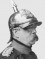 Otto von Bismarck in uniform Bismarck in profile in a helmet and uniform