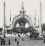 The entrance to the 1900 Exposition Universelle in Paris An ornate archway flanked by columns