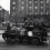 Warsaw Pact invasion of Prague Soviet paratroopers on a light tank in the streets of Prague